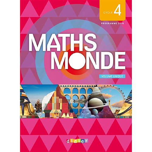 Maths monde, cycle 4 : volume unique : programme 2016 · Occasion