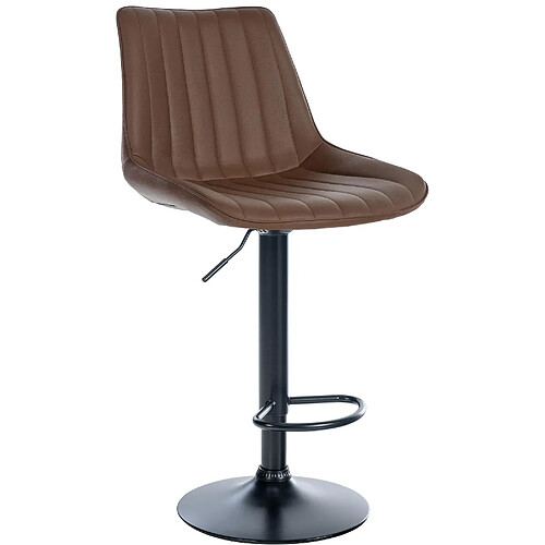 Non Tabouret de bar Toni simili cuir noir