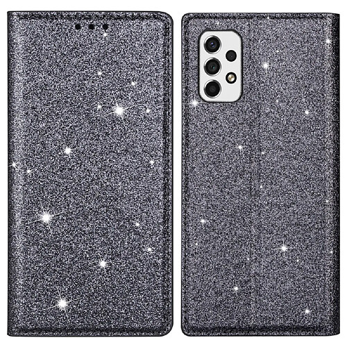 Coque en TPU + PU motif de paillettes, antichoc gris pour votre Samsung Galaxy A33 5G