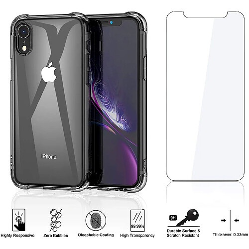 Coque Silicone Angles Renforces + Vitre Protection Ecran Pour Apple iPhone Xr Little Boutik®