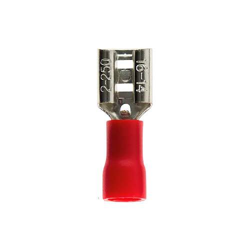 10 cosses rouges clips femelles 6,3 mm - Zenitech