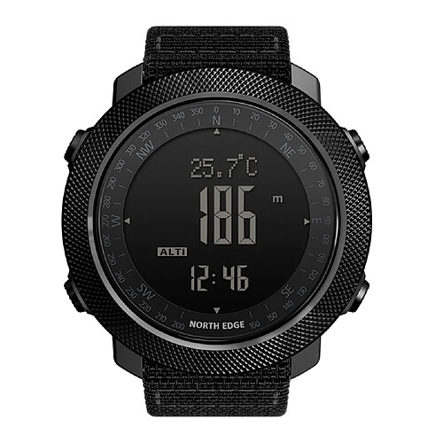 Universal Montre numérique Temps Sport de plein air Armée Multifonction Smartwatch Boussole Marque imperméable Shopping | Smartwatch (Noir)