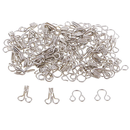 50 attaches en métal crochet et oeil robe de bricolage jupe col accessoire de bras blanc