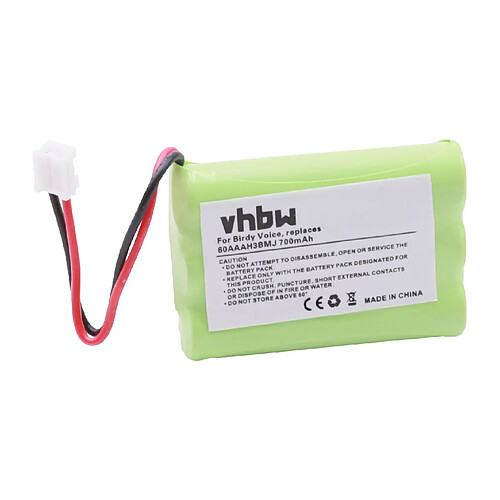 vhbw 1x NiMH batterie 700mAh (3.6V) pour télephone fixe sans fil VTech i6773, i6775, i6777, i6778, i6783, i6785, i6786, i6787 comme 60AAAH3BMJ, etc.