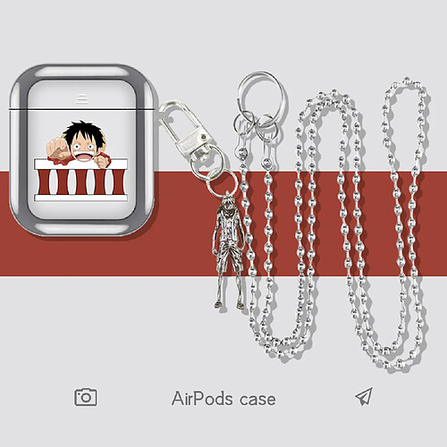 GUPBOO Airpods Coque Housse Étui Protecteur Compatible pour AirPods1/2-Le dessin animé du roi pirate Luffy