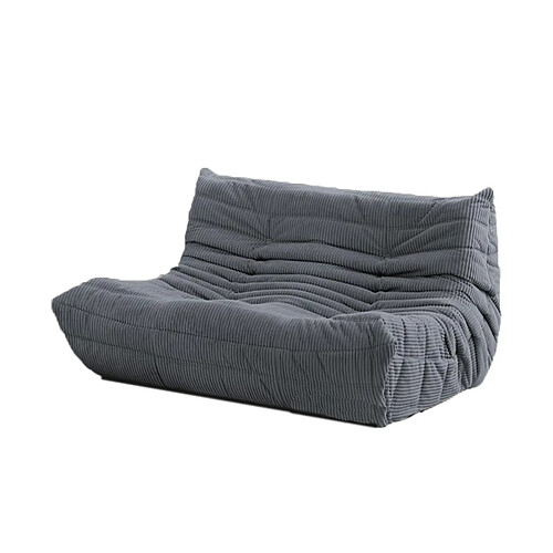 SoftEva Togo loveseat - gris - pas d'assemblage, mousse double confort, support ergonomique, toucher doux