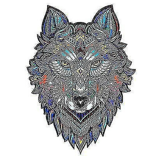 Universal Wolf Wooden Jigsaw Puzz Puzz Piece pour les enfants et les adultes A5