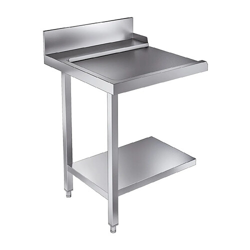 Table de Sortie avec Etagère 700 Gauche Pour 7280.0045-0046 - Combisteel