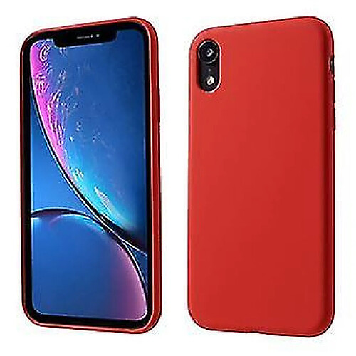 Universal Étui en silicone liquide rouge doux pour votre iPhone XR de 6,1 pouces Apple 6,1