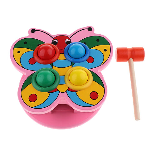 pounding jouet en bois couleur correspondant jeu développement bébé jouet papillon