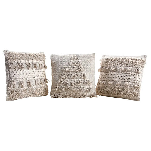 Aubry Gaspard Coussin en coton Bohème (Lot de 3) Lot de 3.