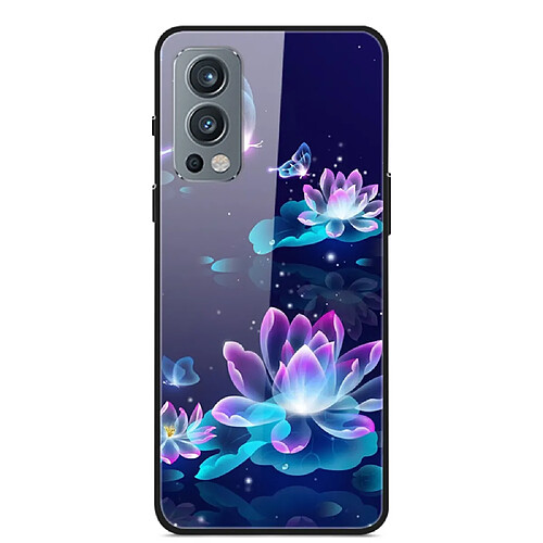 Coque en TPU antichoc avec support lotus lumineux pour votre OnePlus Nord 2 5G