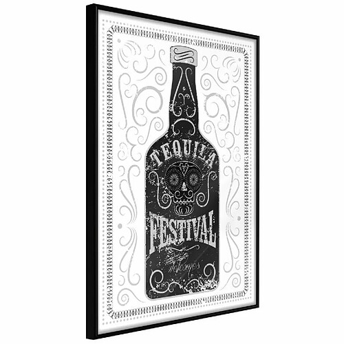 Paris Prix Affiche Murale Encadrée Bottle of Tequila 20 x 30 cm Noir