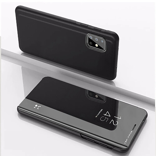 Wewoo Coque Pour Galaxy A71 miroir plaqué cuir Flip horizontal avec support étui téléphone portable noir