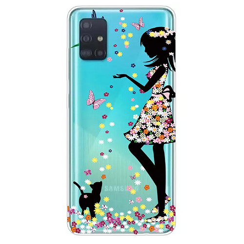 Coque en TPU impression de motifs beauté fleurie pour votre Samsung Galaxy A31