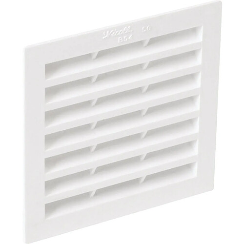 grille d'aération - a visser ou à coller - classique - carrée simple - nicoll 1b214