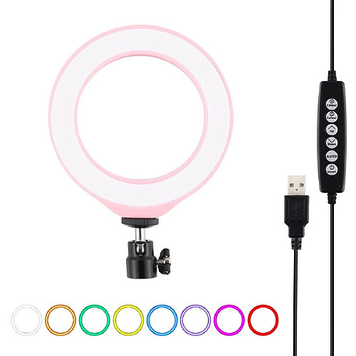 Yonis Ring Light LED 8 Couleurs Pour Vlogging