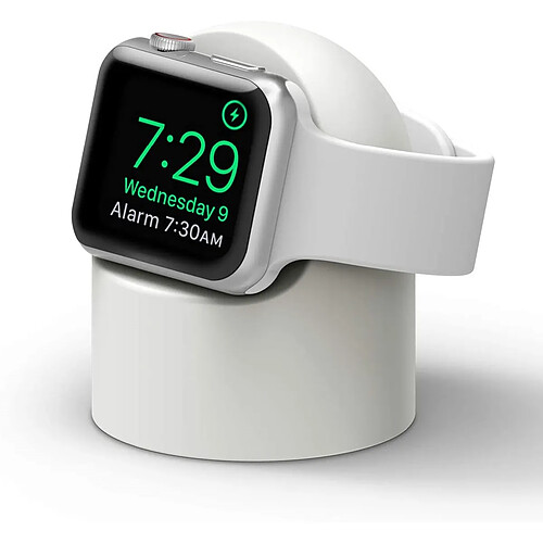 Chrono Support de charge conçu pour Apple Watch Compatible avec toutes les séries Apple Watch 44 mm / 42 mm / 40 mm / 38 mm [compatible avec le mode table de nuit],(blanc)