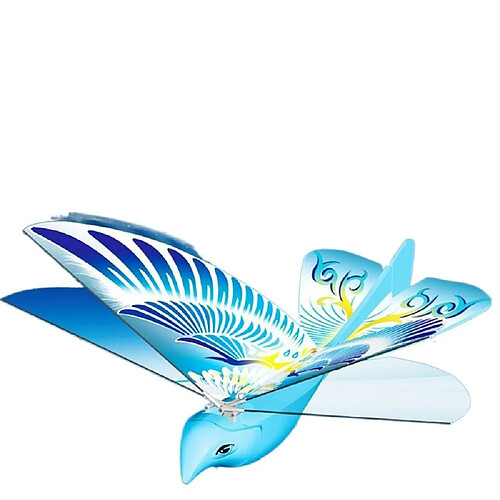 Justgreenbox E-Bird Self-fly Bird Hand Throw Jouet Volant Cadeau De Noël pour Enfants Enfants, Bleu