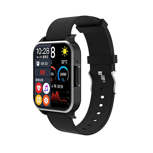 Universal Bluetooth Smartwatch Full Touch 1.7 sur écran Lecteur de musique Bracelet de suivi de la fréquence cardiaque Sport Smartwatch imperméable | Smartwatch (noir)