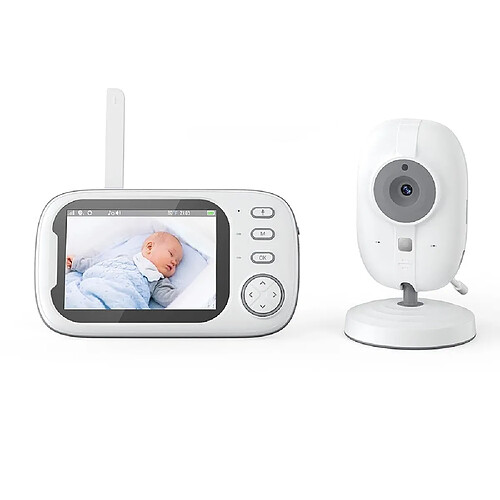 Babyphone Camera Vision Nocturne Écran 3.5 Pouces Alarme Température Lullabies EU Plug YONIS