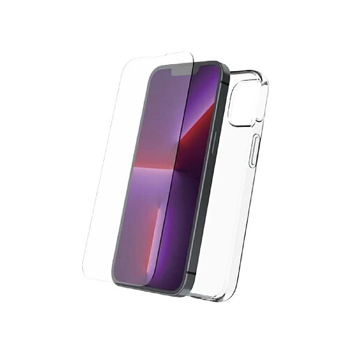 My Way Myway Starter Pack Coque souple + Verre trempé pour iPhone 14 Plus Transparent