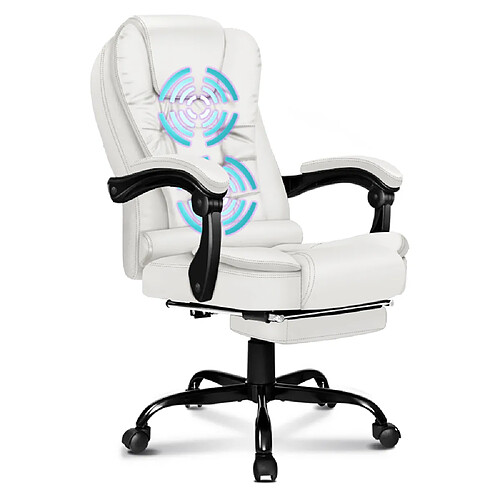 ALFORDSON Fauteuil de Bureau de Massage avec Repose-pieds Siège de jeu Exécutif