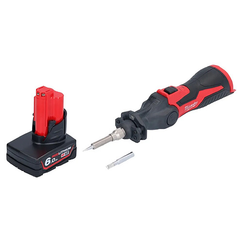 Milwaukee M12 SI-601 Fer à souder sans fil 400 °C 12V + 1x Batterie 6,0Ah - sans chargeur