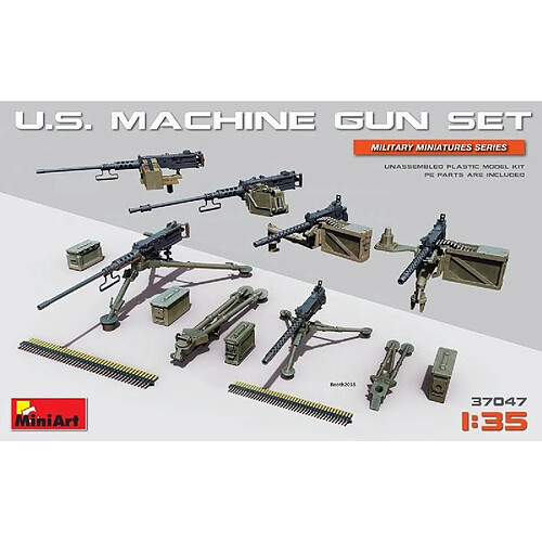 Mini Art U.s. Machine Gun Set - Accessoire Maquette