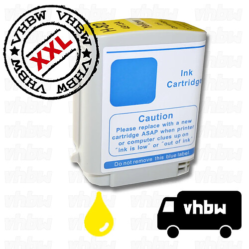 vhbw cartouche d'encre compatible jaune pour HP 82, C4913A