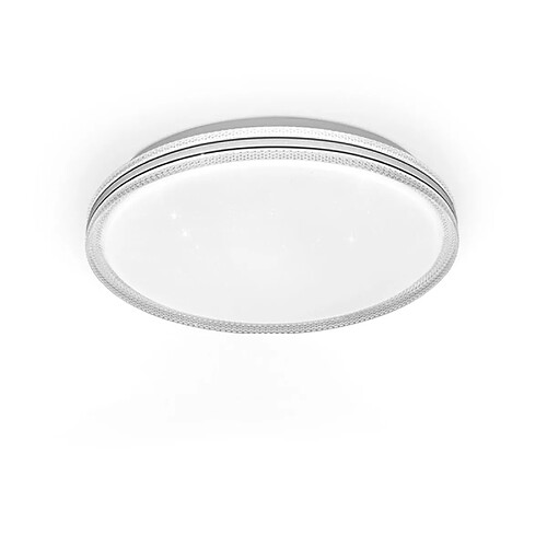 NETTLIFE Plafonnier LEDavec télécommande à intensité variable 18W, diamètre 30cm, ciel étoilé en cristal moderne, adapté pour chambre à coucher, salon