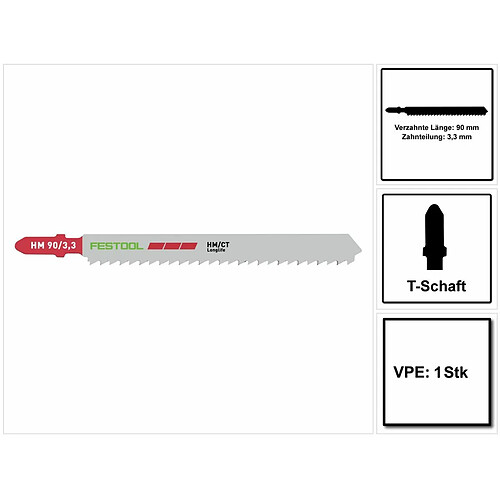Festool HM 90/3,3/1 Lame de scie sauteuse - 01 pièce ( 204269 )