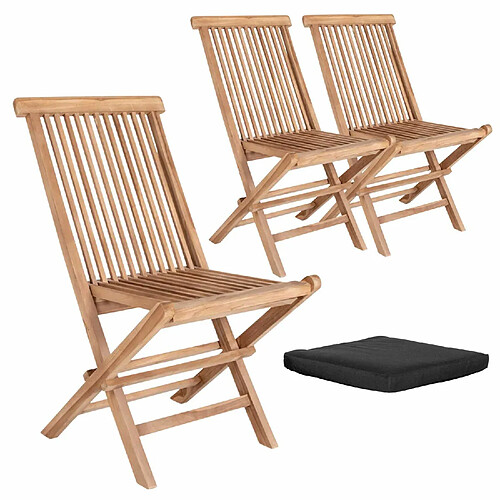 House Nordic 6 Chaises de jardin TOLEDO avec coussin