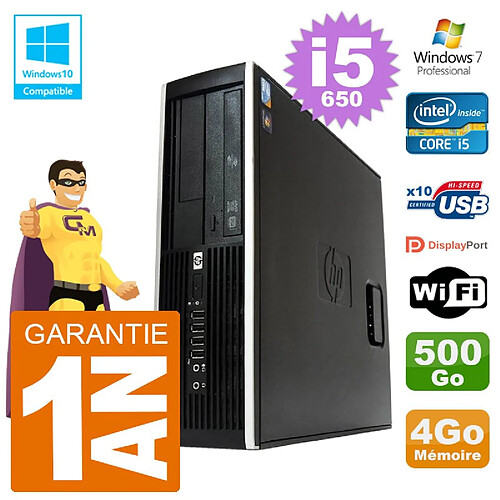 PC HP Compaq 8100 SFF i5-650 RAM 4Go Disque 500Go Graveur DVD Wifi W7 · Occasion