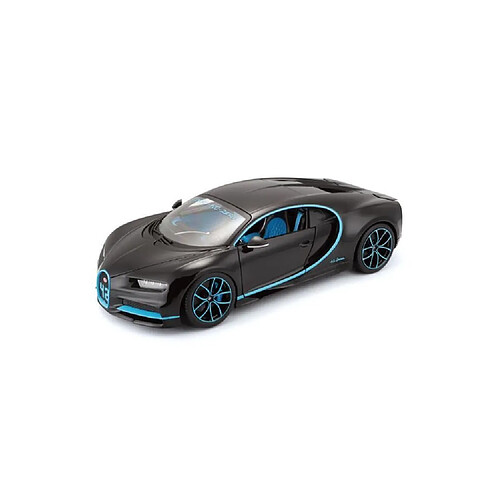 BBURAGO Véhicule de collection en métal Bugatti Chiron noire a l'échelle 1/18eme