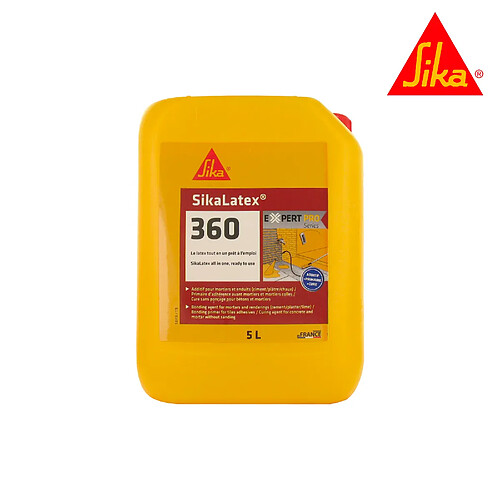 Additif pour mortiers et bétons tout en un prêt à l’emploi - SIKA SikaLatex 360 - Blanc - 5L