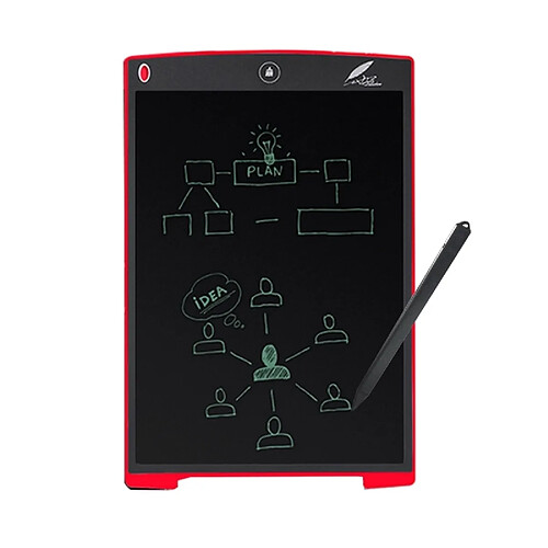 Wewoo Tablette graphique 12 pouces LCD Sensing Pressure Tablet E-Note d'écriture sans papier / Conseil Rouge