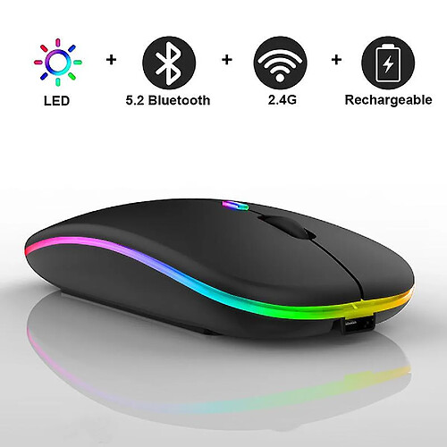 Universal Souris sans fil Bluetooth rechargeable souris ordinateur sans fil mause mause ergonomique mini souris optique usb usb pour ordinateur portable pc jiujiuso