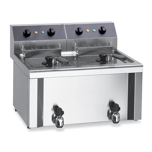 Friteuse électrique de table - 2 bacs 6 litres - 2 x 3,0 kW - Furnotel