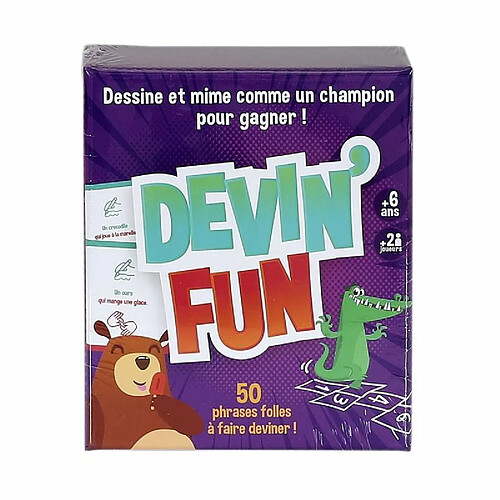 Paris Prix Jeu de 60 Cartes Devin Fun 9cm Multicolore