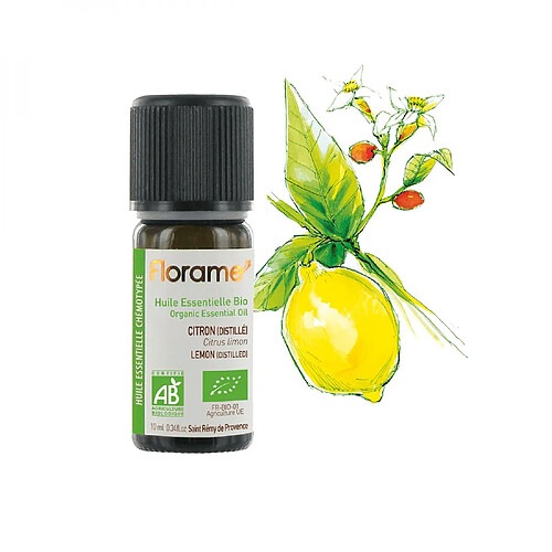 Florame Huile Essentielle - Citron Distillé BIO Citrus limon - 10ml