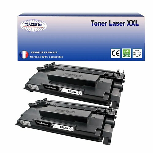 T3AZUR - 2x Toners compatibles avec Canon 052H pour Canon LBP-212dw, LBP-215x, LBP-214dw Noir - 9 200p