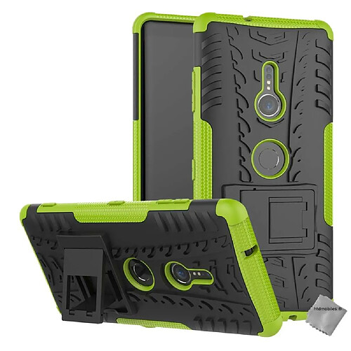 Htdmobiles Coque rigide anti choc pour Sony Xperia XZ3 + film ecran - VERT