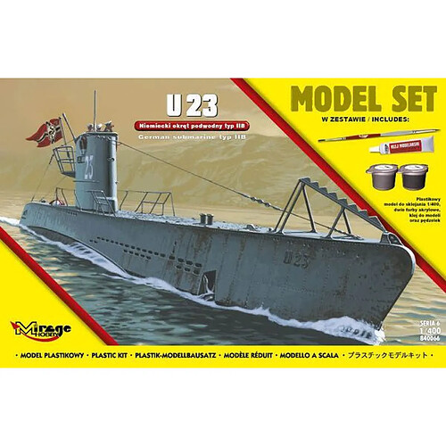 U23 (German Submarine WWII TypeIIB(Model (Model Set)- 1:400e - Mirage Hobby