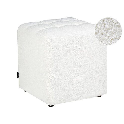 Beliani Pouf KANSAS Blanc 38 cm 38 cm