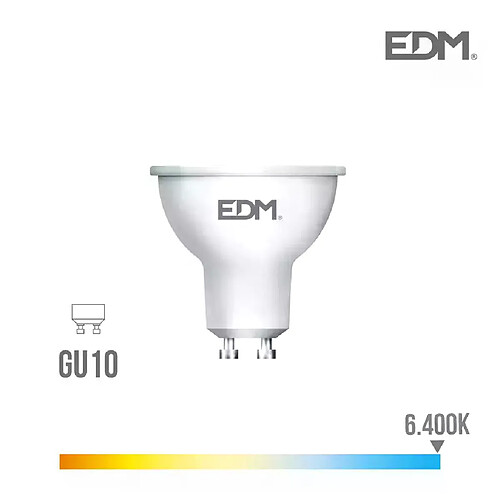 Edm Spot LED GU10 5W Dicroïque équivalent à 35W - Blanc du Jour 6400K