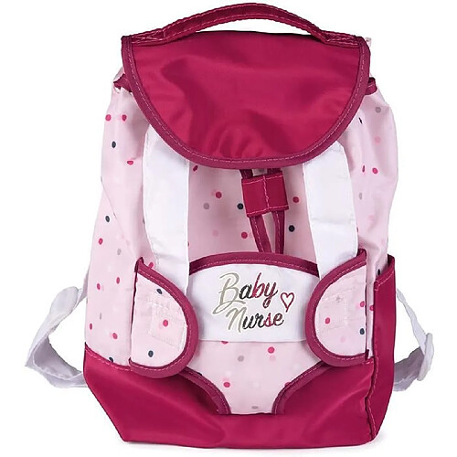 Smoby - Baby Nurse - Sac a Dos - Porte-Bébé + Porte-Biberon intégré - Pour Poupons et Poupées - Sangles Réglables