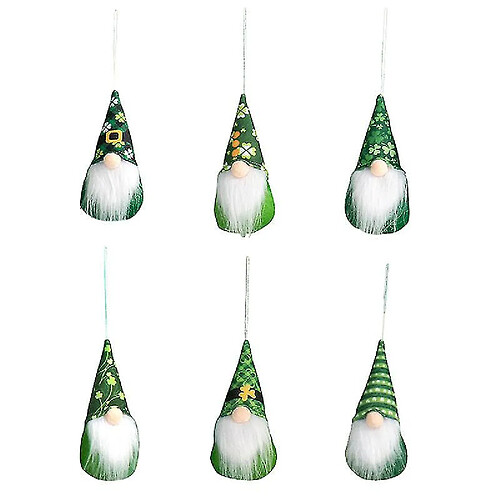 Universal 6pcs St Patricks Day décor des poupées sans visage.