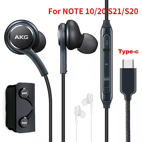 GUPBOO Écouteurs intra-auriculaires avec microphone, filaire, pour SAMSUNG AKG, GALAXY NOTE 10 NOTE 20 S21 S20 Ultra