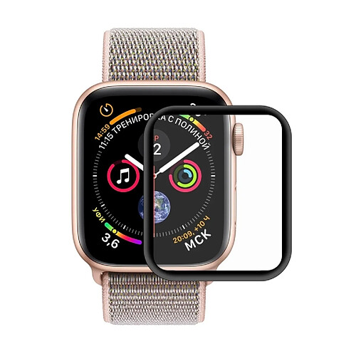 Wewoo 3D plein écran de galvanoplastie PET Protecteur d'écran HD cintrant la chaleur pour Apple Watch série 4 40mm (Noir)